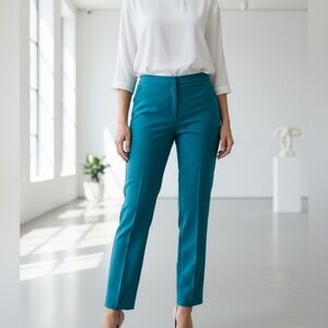 Monroe & Main Teal Straight-Leg Stretch Dress Pants Size 8 NWT